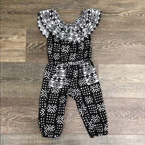 Genuine Kids black and white romper